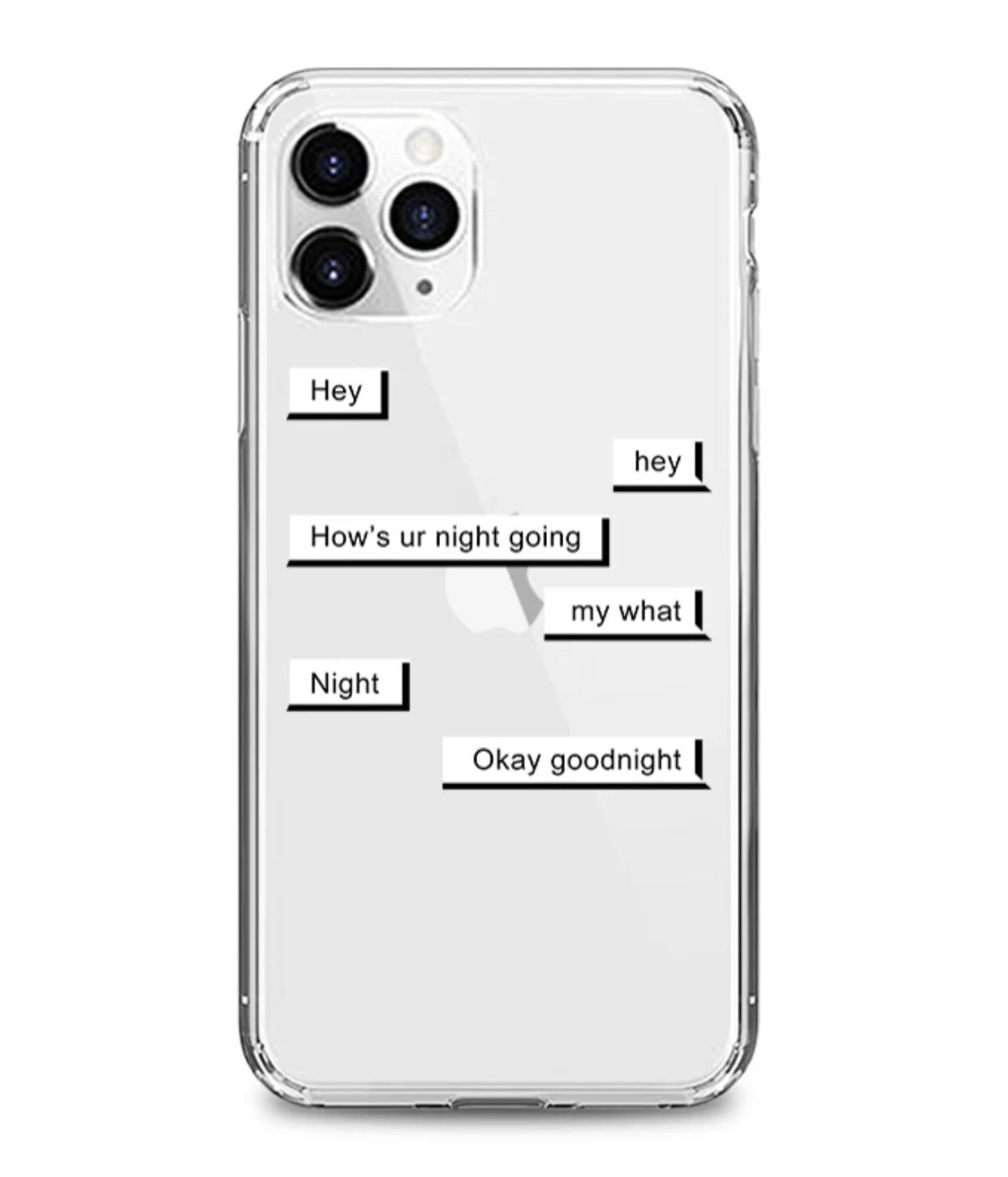 " hey.., hey.. how's ur night goin.." case