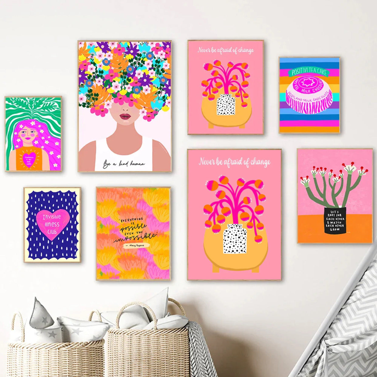 "never be afraid to change" poster