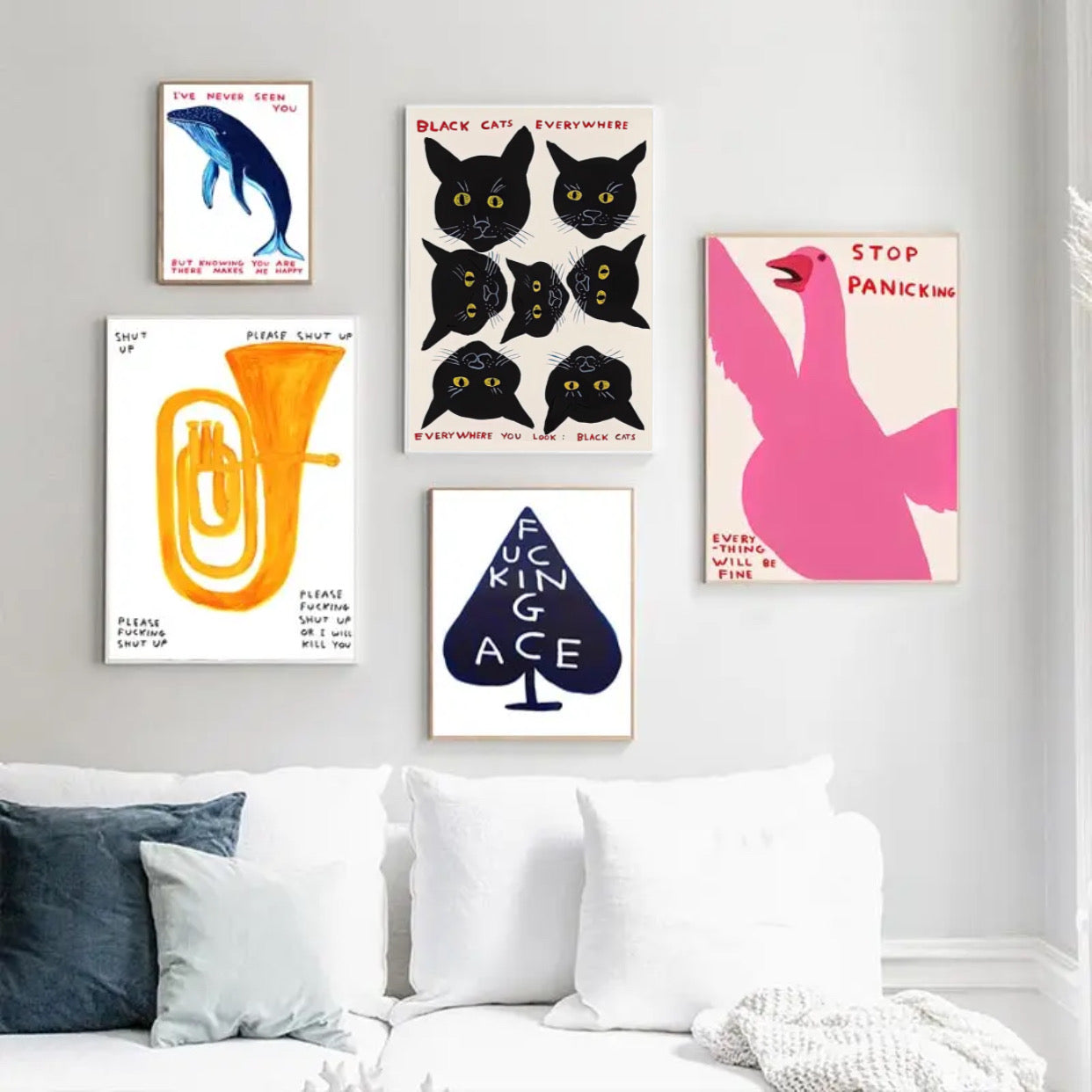 " black cats everywhere " poster