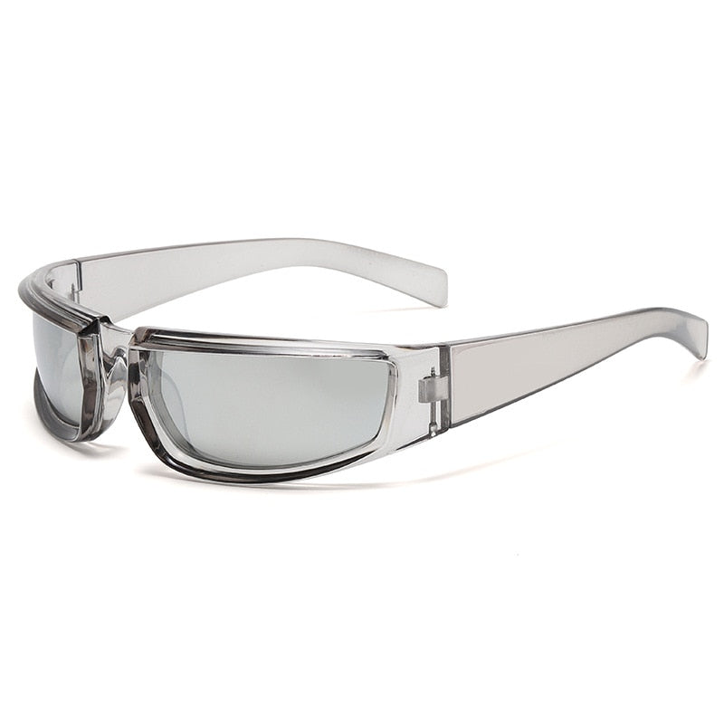 ski-style silver sunglasses