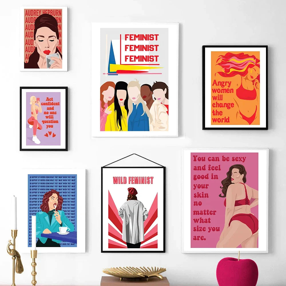 " you can be sexy and feel good in your skin no matter what size you are" poster