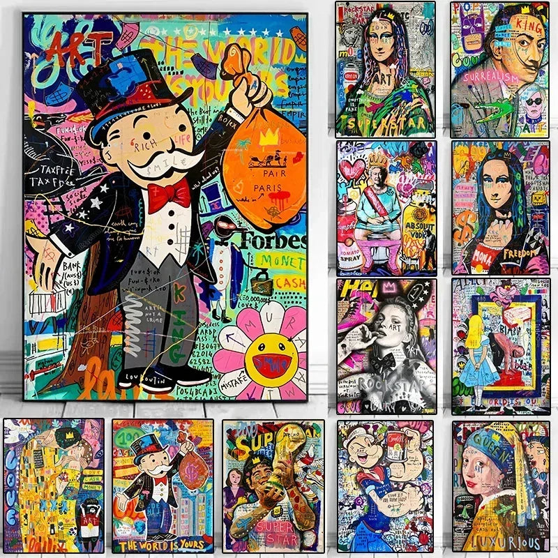 "007"modern graffiti poster