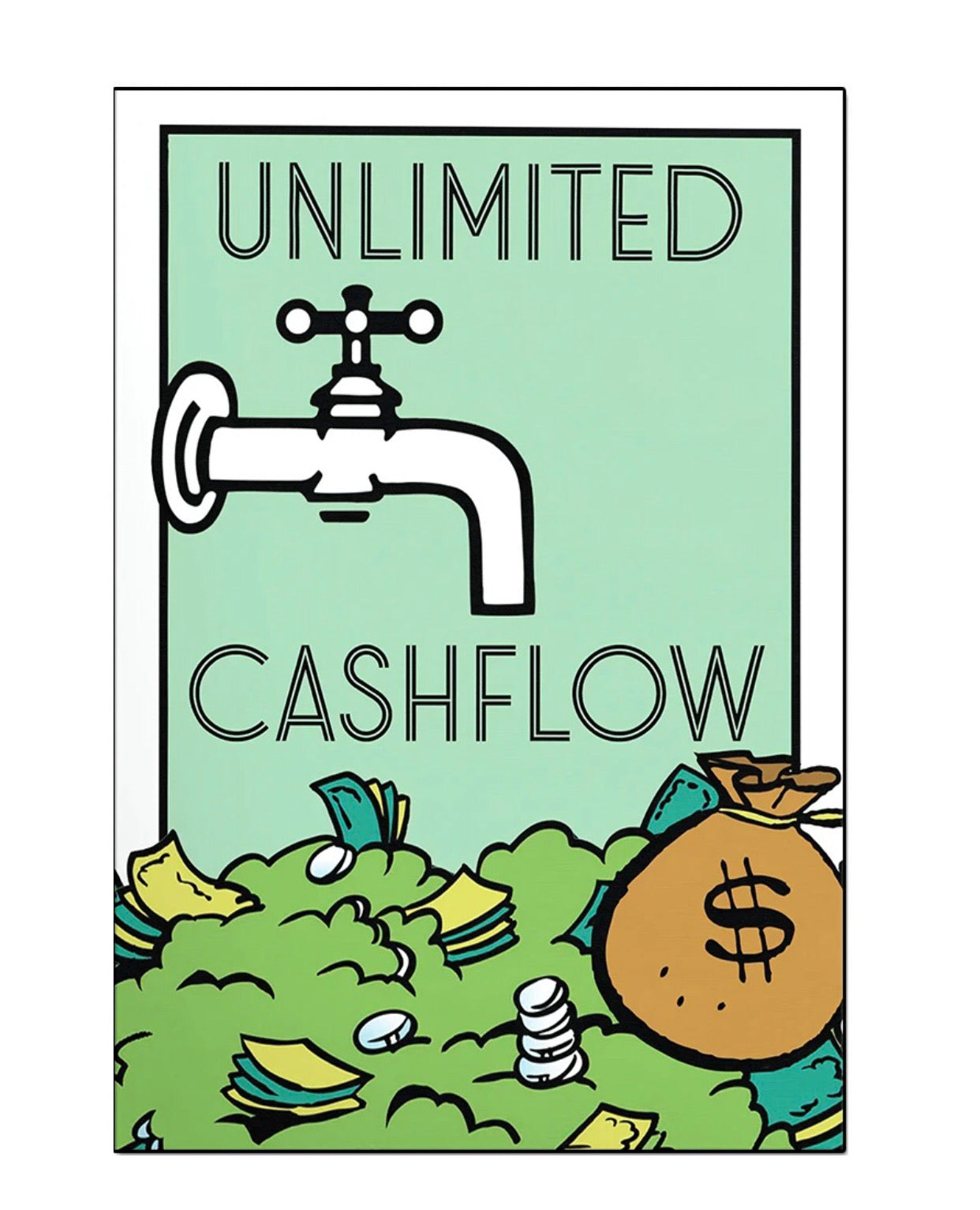 "unlimited cashflow" money poster
