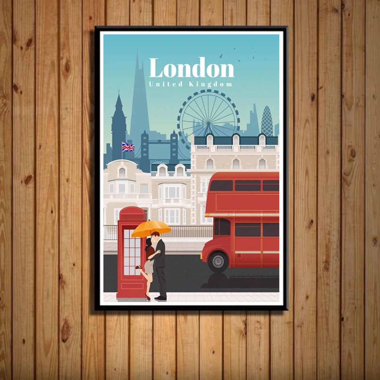 london, united kingdom travel poster