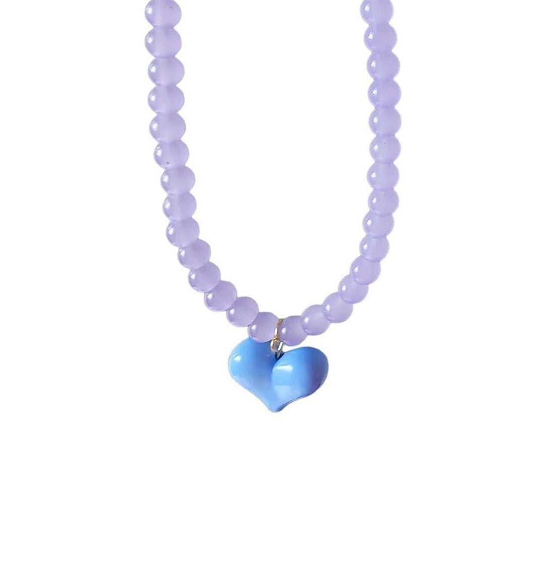 big sky blue heart pendant