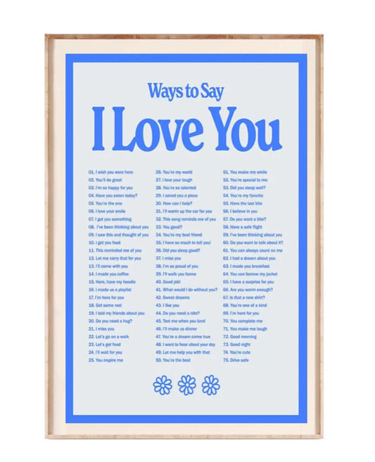 "different ways to say i love you " poster