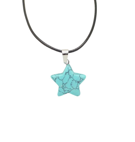 sky blue star pendant