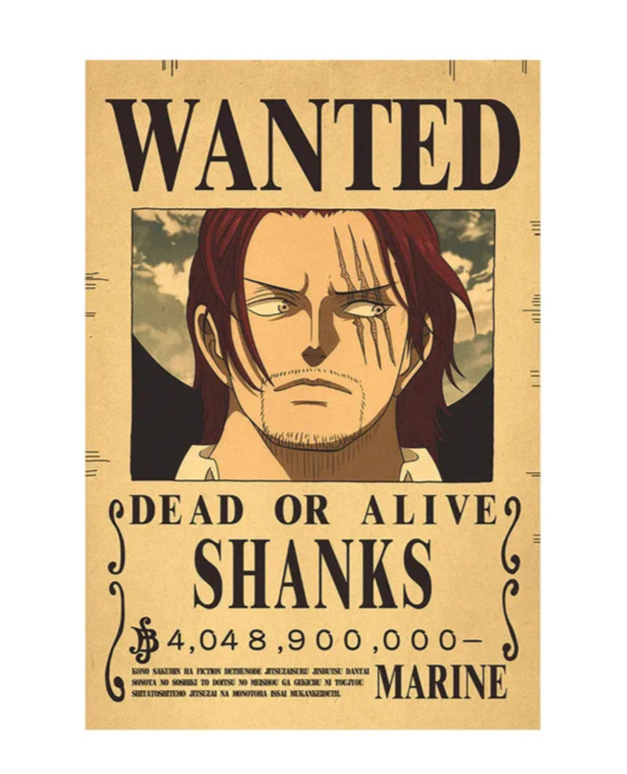wanted shanks poster