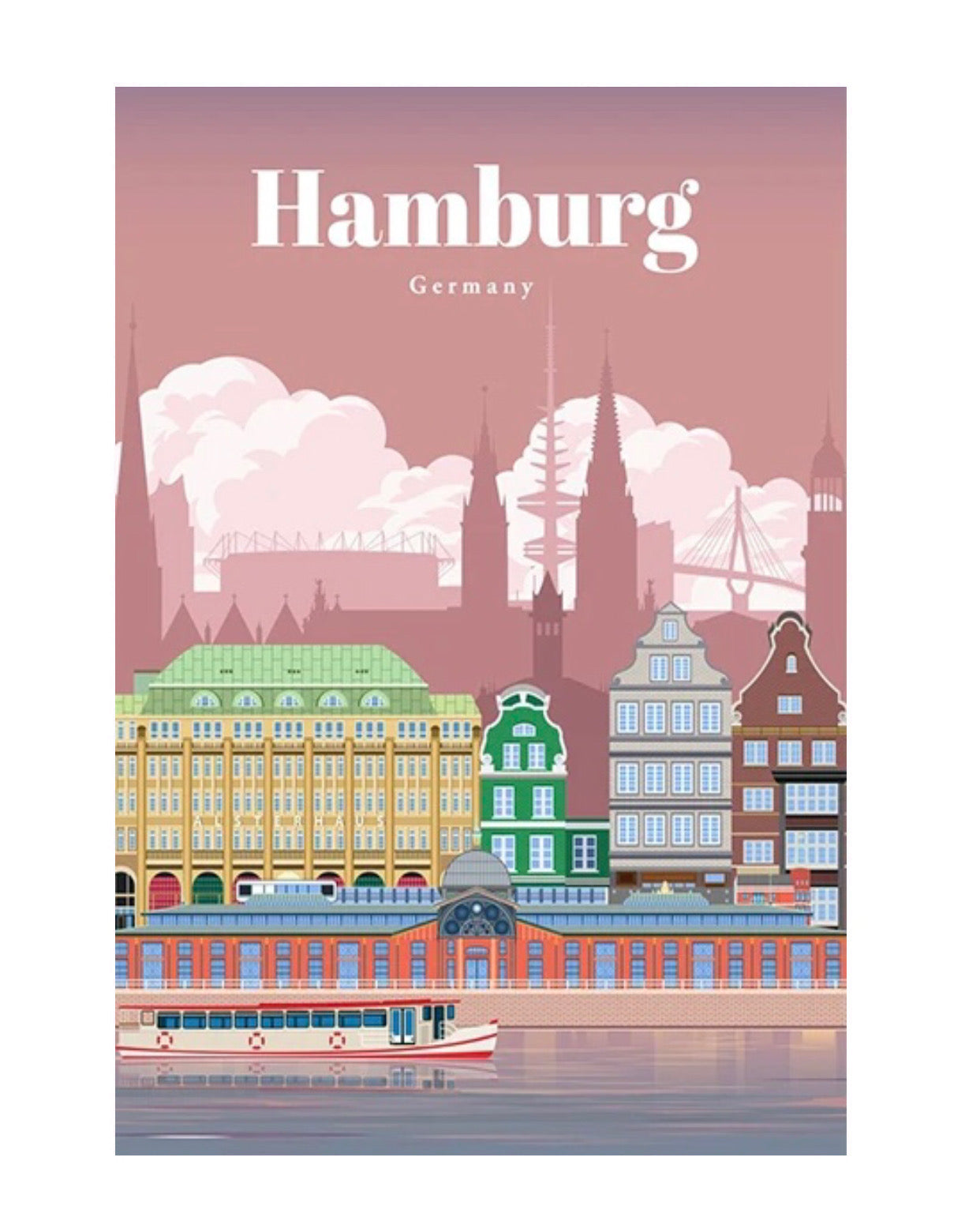 hamburg , germany travel poster