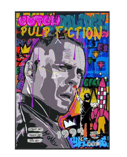"pulp fiction" modern graffiti poster