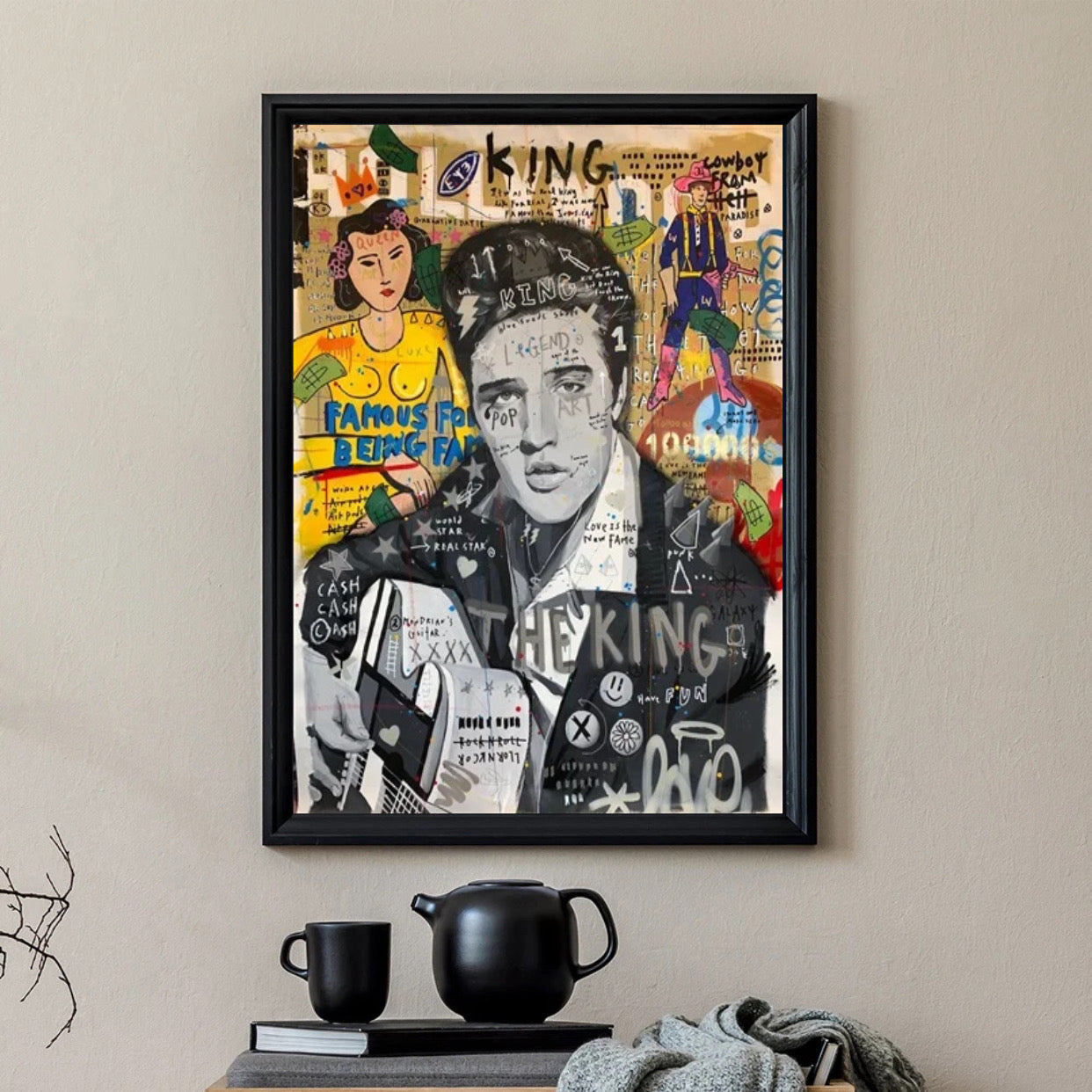 "elvis" graffiti poster