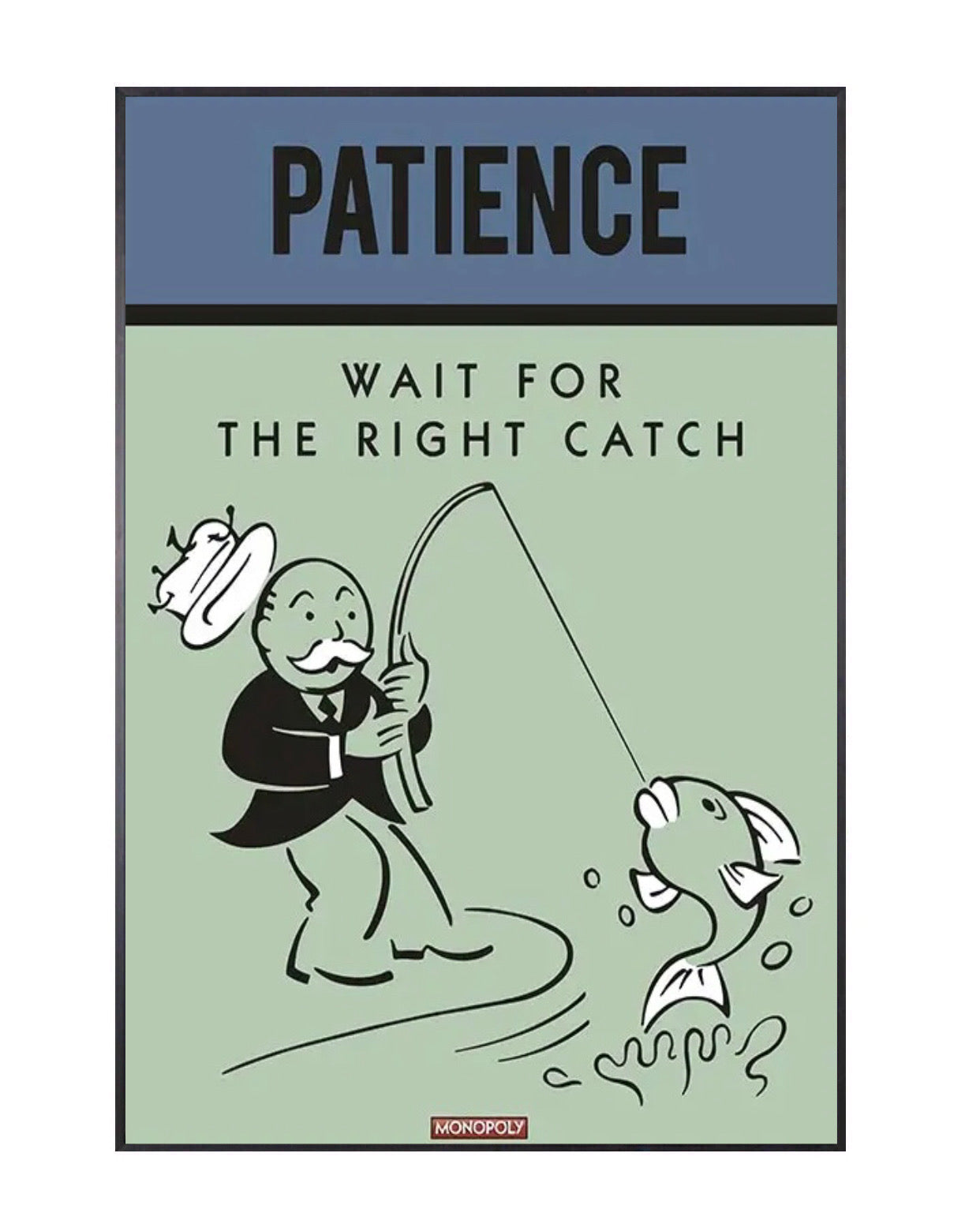 "patience" money poster