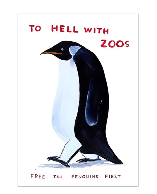 " to hell with zoos" poster