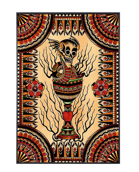 skull tattoo poster