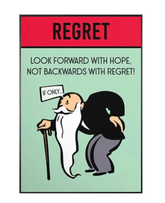 "regret" money poster