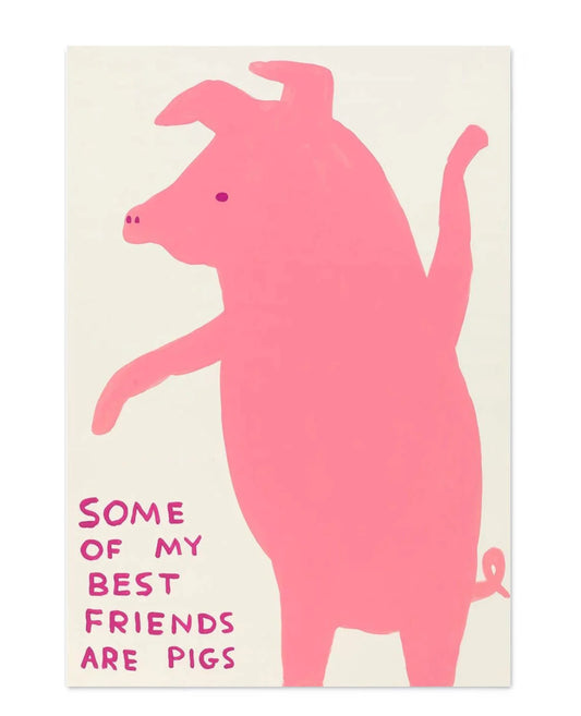 " some of my best friends are pigs" poster