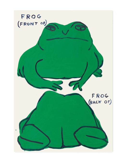 " frog ( front of) frog ( back of)" poster
