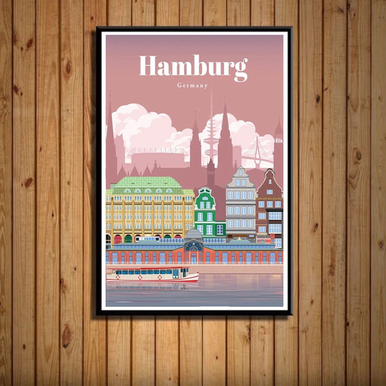 hamburg , germany travel poster