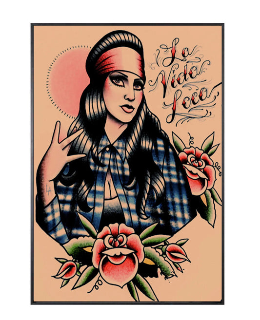 "la vida loca" tattoo poster