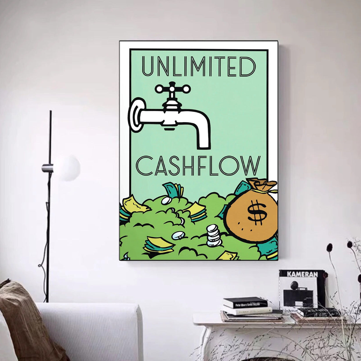 "unlimited cashflow" money poster