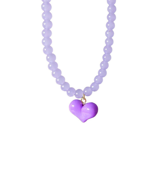 big purple heart pendant