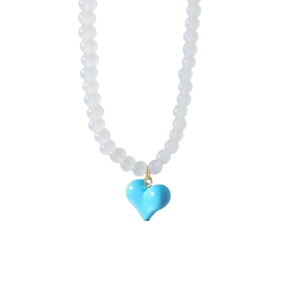 big blue heart pendant