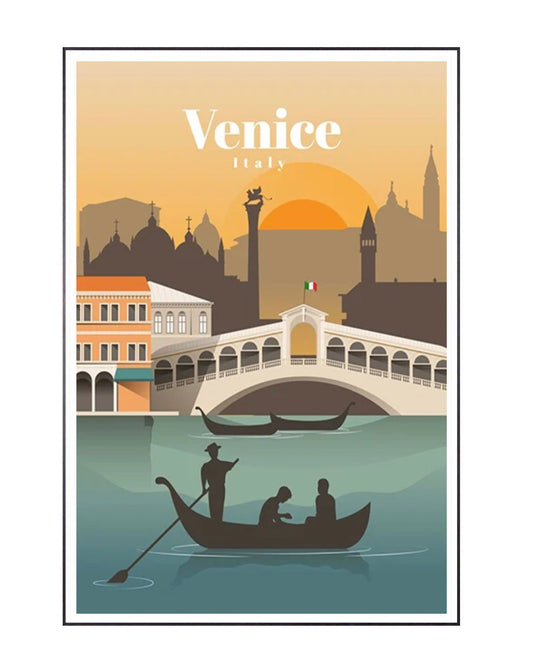 venice, italy travel poster