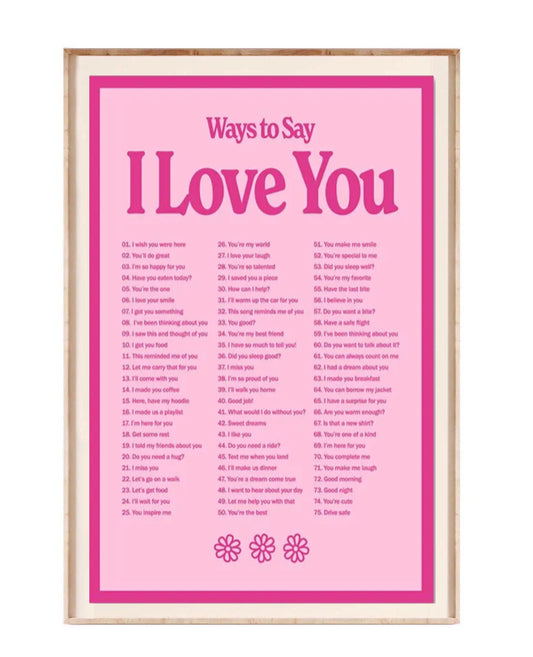 " ways to say i love you " poster