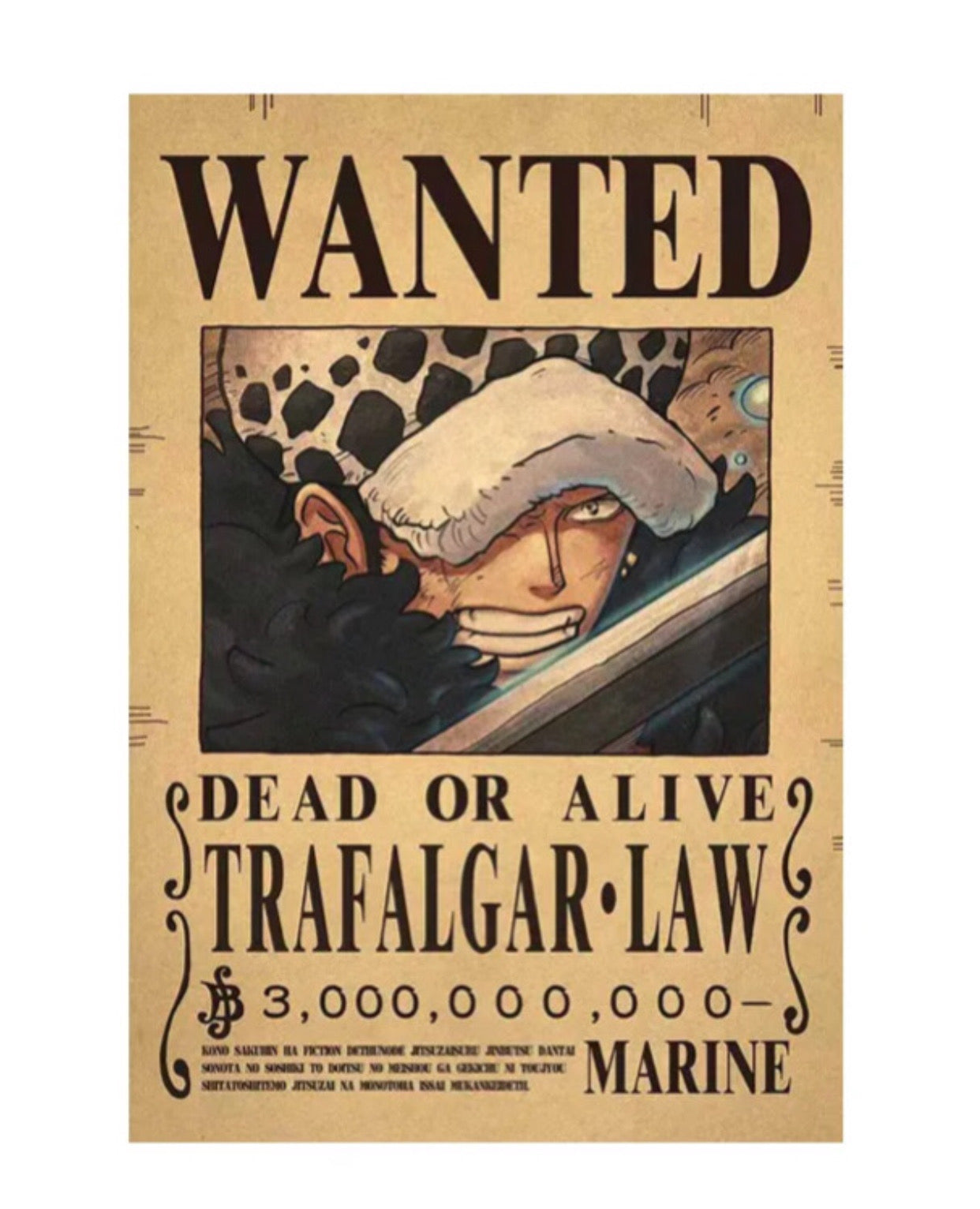 wanted trafalgar-law poster