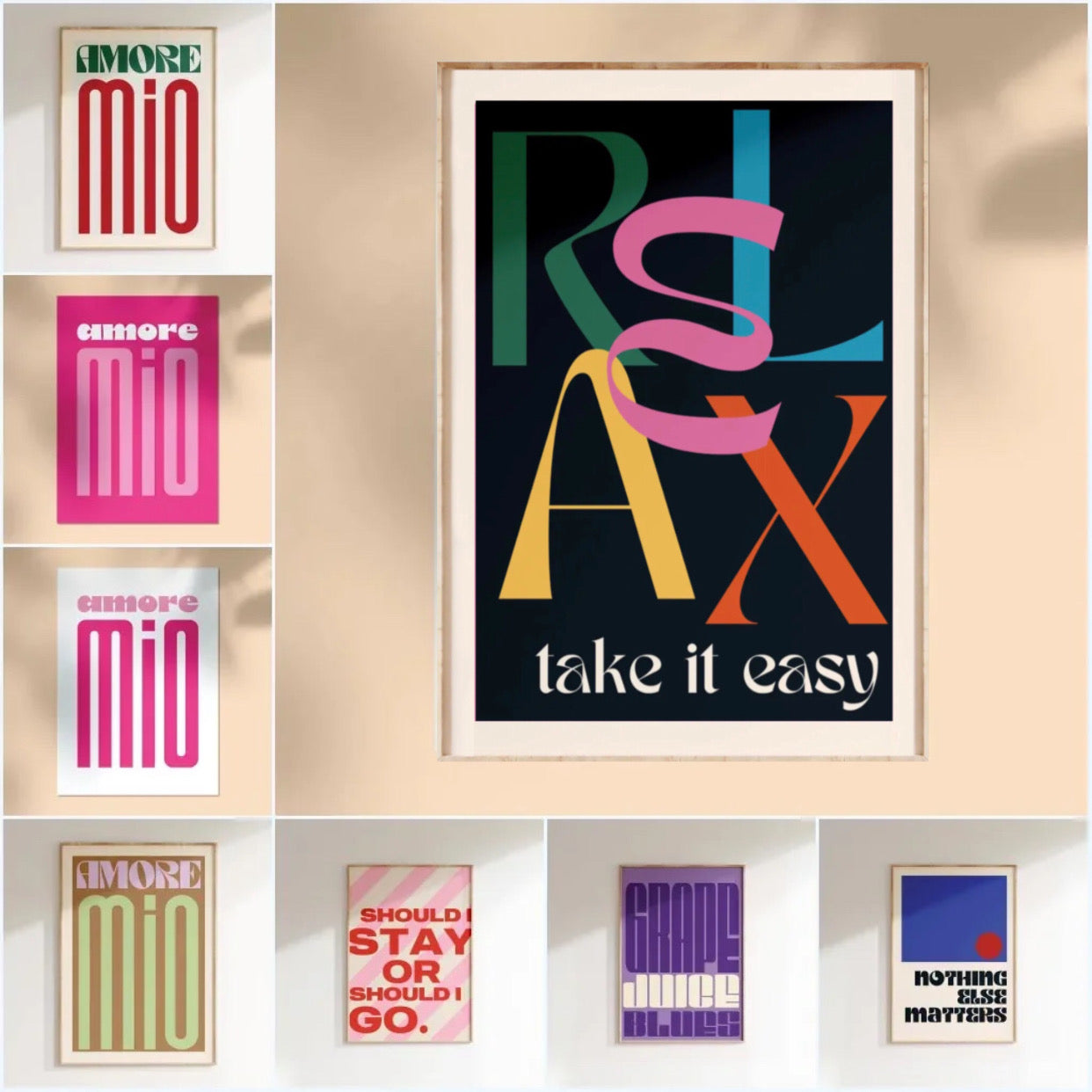 "relax take it easy" poster