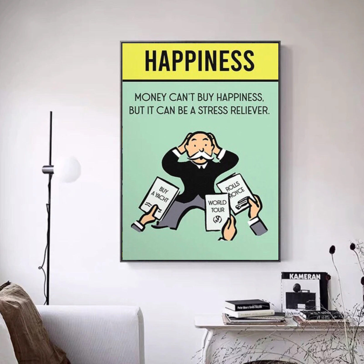 "happiness" money poster