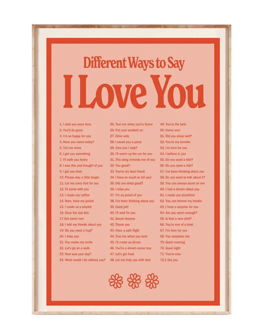 " ways to say i love you " poster