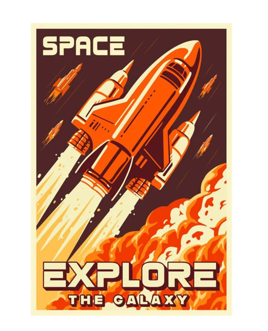 "space explore" space poster