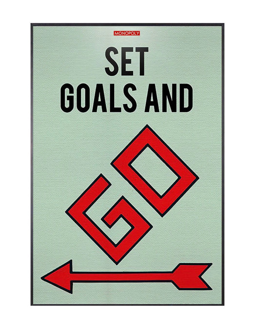 "set goals and go" money poster