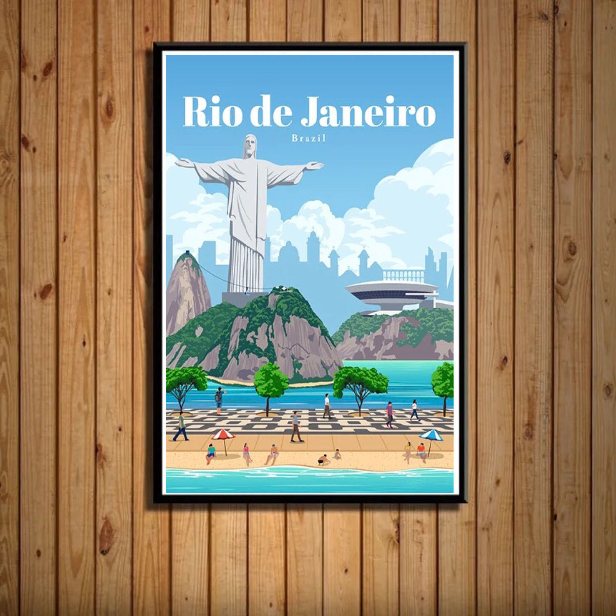 rio de janeiro, brazil travel poster