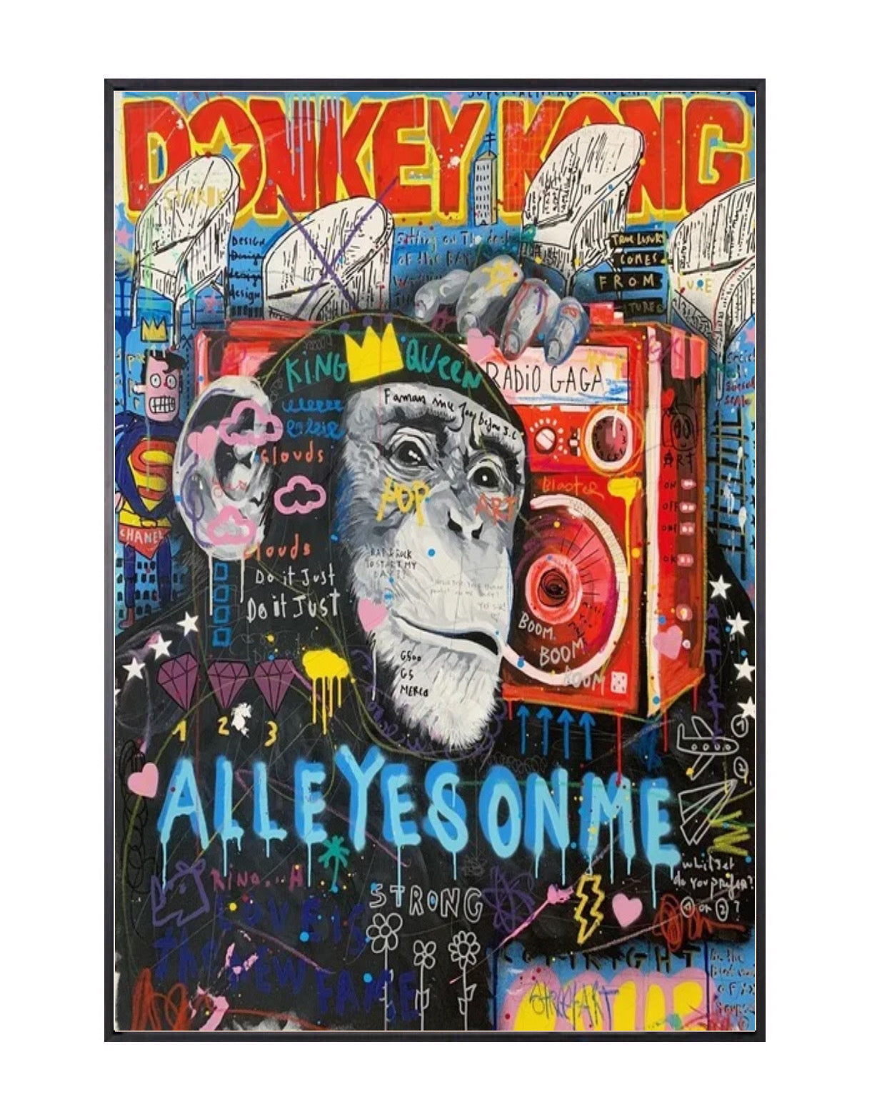 "donkey kong" graffiti poster