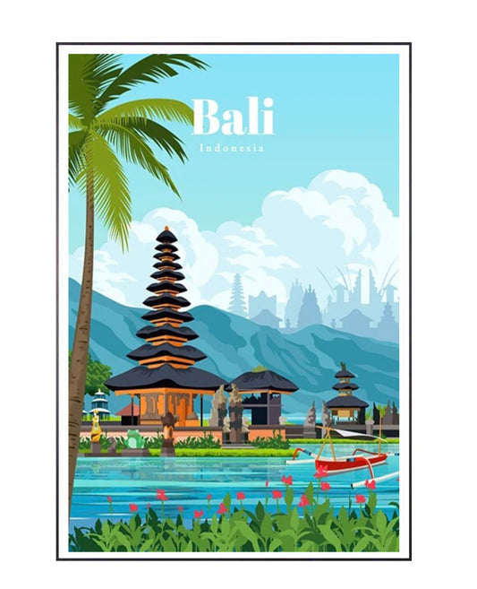 bali, indonesia travel poster