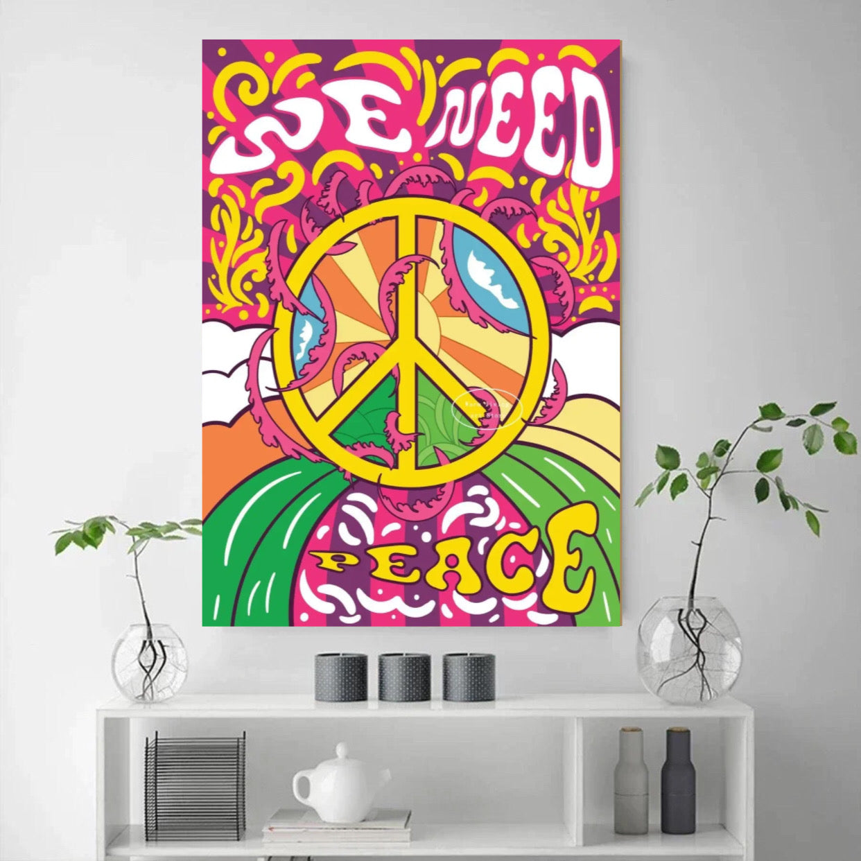 "we need peace" poster