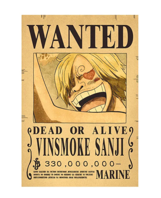wanted vinsmoke sanji poster