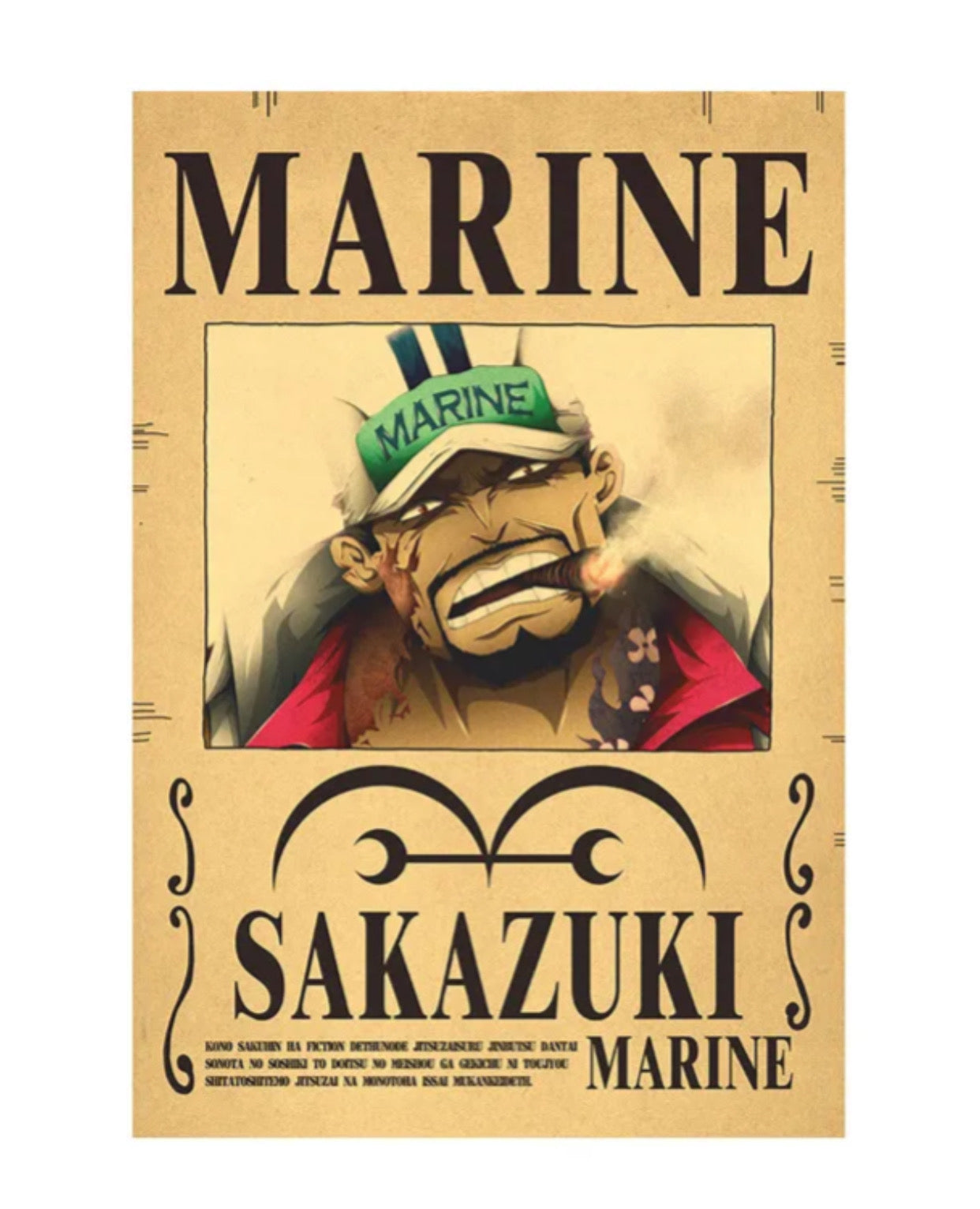 wanted sakazuki poster