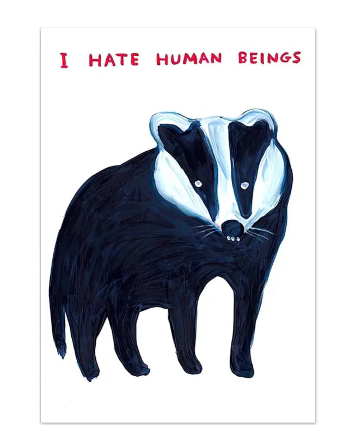 " i hate human beings" poster