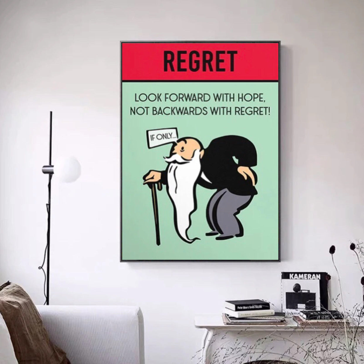 "regret" money poster