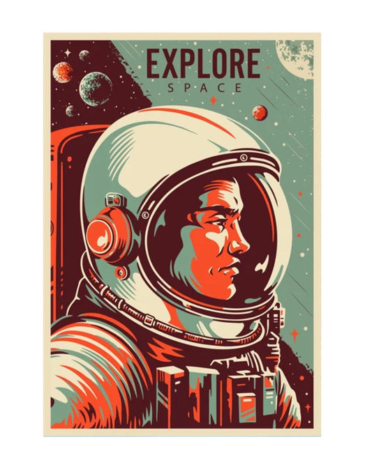 "explore space" space poster