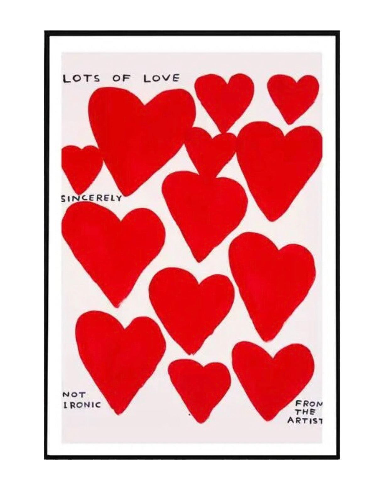 "lots of love from the artist" poster