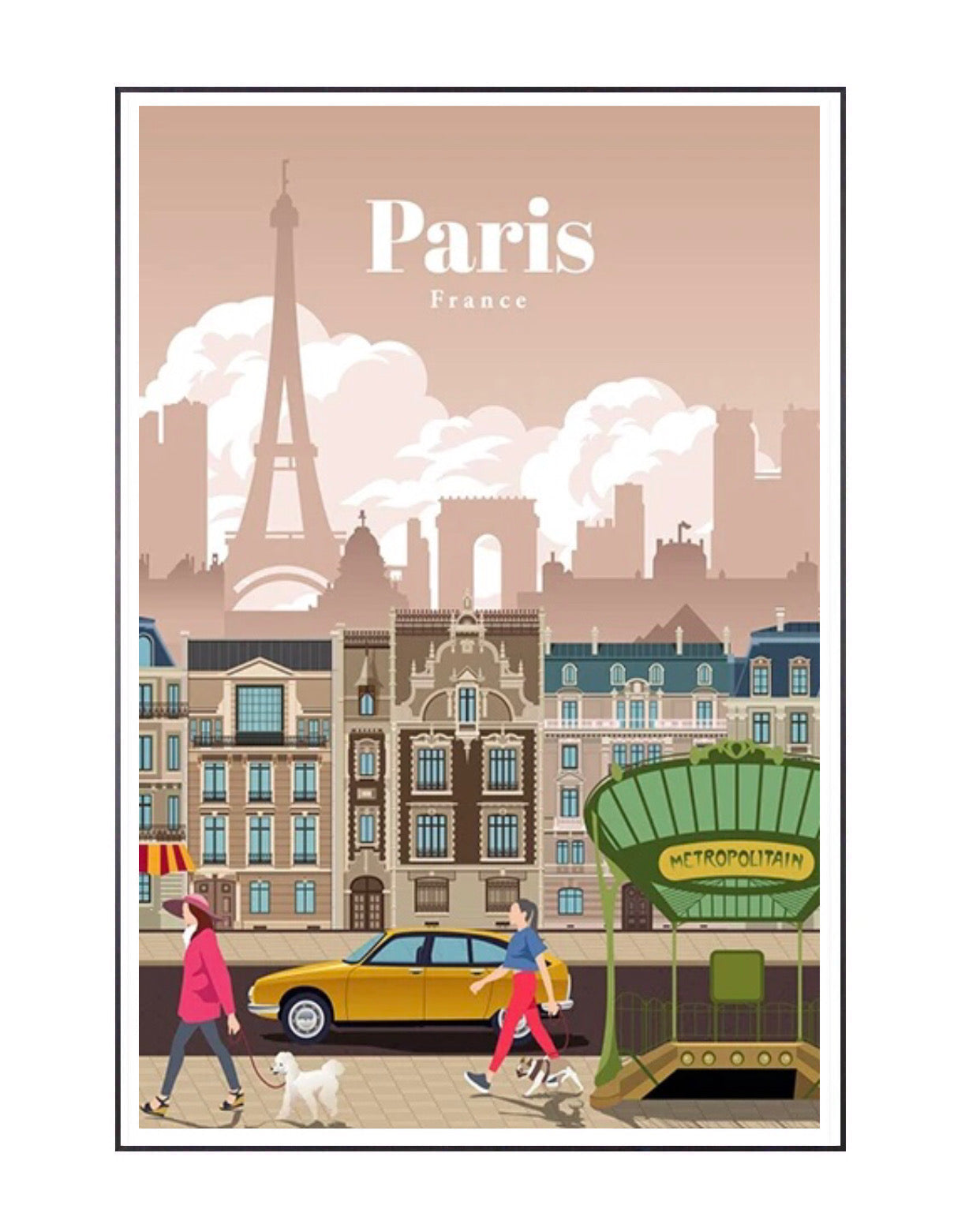 paris, france travel poster