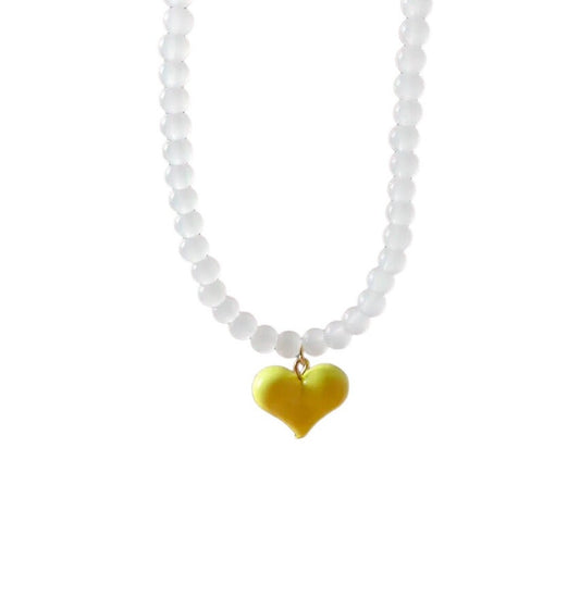 big yellow heart pendant