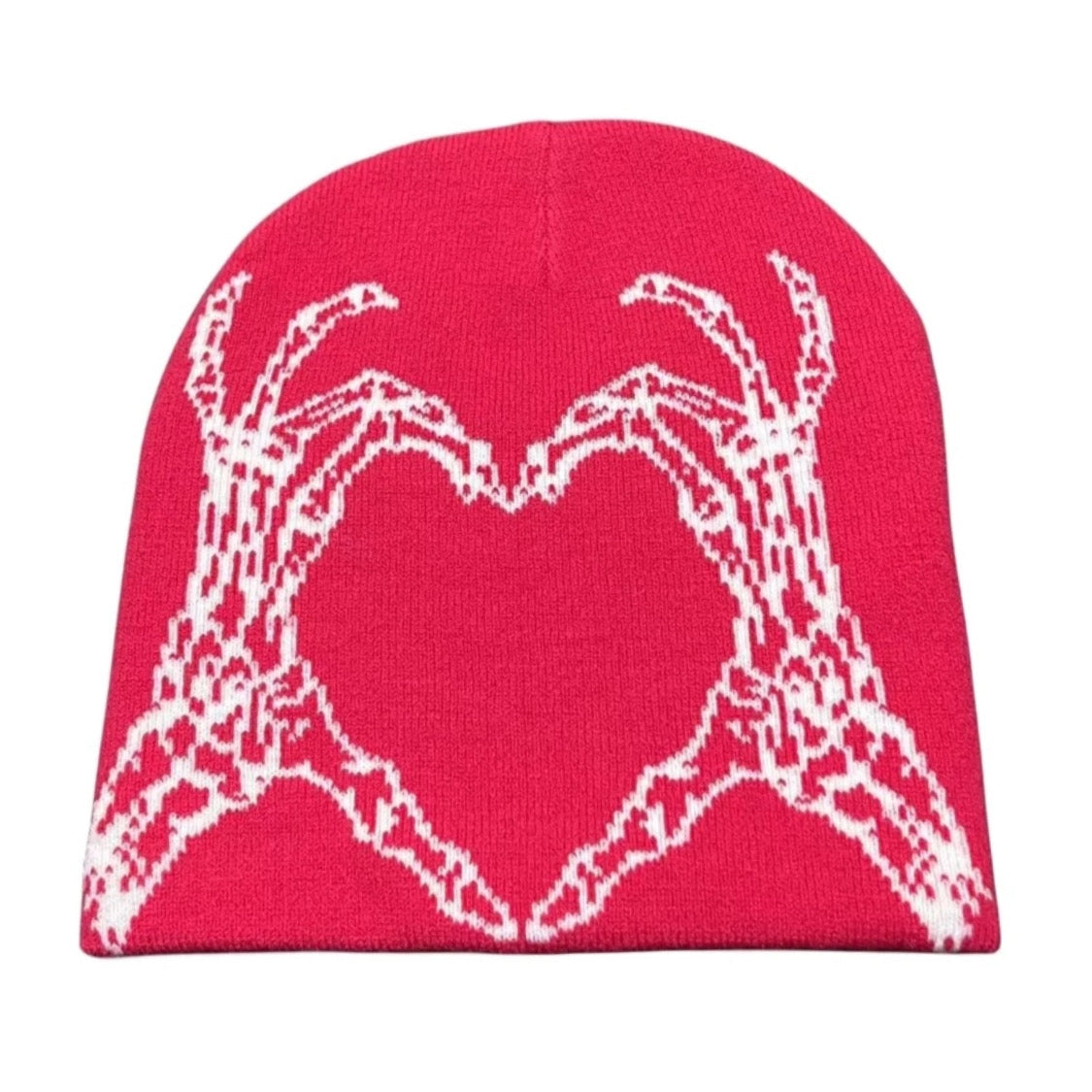 red rose skeleton heart hat