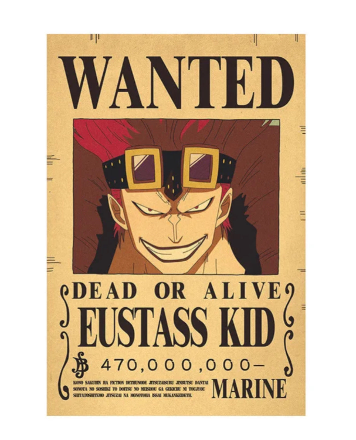 wanted eustass kid poster