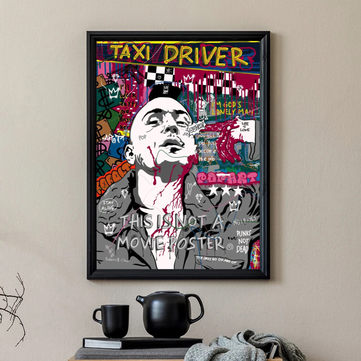 "taxi driver" modern graffiti poster