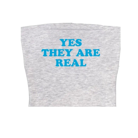 " yes they are real " crop top